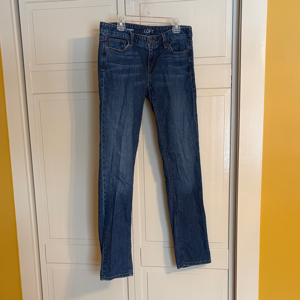LOFT Women's Dark Blue Skinny Jeans